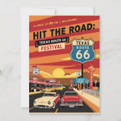 Invitation Route 66 Texas Postcard (Devant)