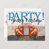 Invitation Route 66 - Voitures Vintage- (Devant / Derrière)