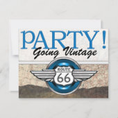 Invitation Route 66 - Voitures Vintage- (Devant)