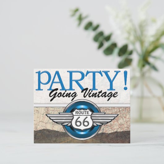 Invitation Route 66 - Voitures Vintage- (Debout devant)
