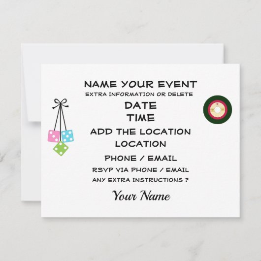 Invitation Route 66 - Voitures Vintage- (Dos)