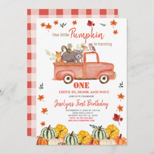 Invitation Route d'anniversaire Woodland First Birthday Par A