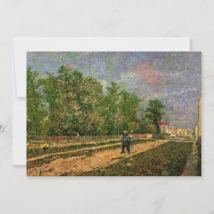 Invitation Route de Paris avec paysan par Vincent van Gogh