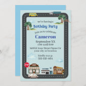 Invitation Route de transport sur Blue City (Devant / Derrière)