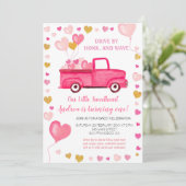Invitation Route du Baby shower Valentine (Debout devant)
