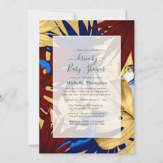 Invitation Route Exotique Forêt Par Douche (Devant)