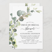 Invitation Route Par Fête des mariées Verdure Eucalyptus (Devant / Derrière)