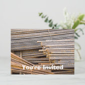 INVITATION ROUTES DE MÉTAUX DE BARRE RUSTÉES (Debout devant)