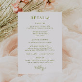 Invitation ROWAN Botanical Wedding Details Card