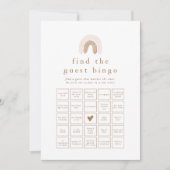 Invitation ROWAN Girl Rainbow Trouvez l'invité Bingo Game Car (Devant)