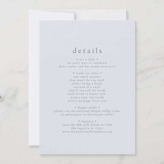 Invitation ROWAN Unique Boy Blue Boho Rainbow Baby Sprinkle (Dos)