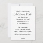 Invitation Roy le cochon de Noël (Dos)