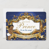 Invitation Royal African Prince Fancy Royal Blue et Gold (Devant)