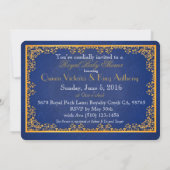 Invitation Royal African Prince Fancy Royal Blue et Gold (Dos)