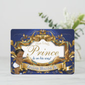 Invitation Royal African Prince Fancy Royal Blue et Gold Inv (Debout devant)