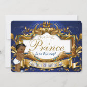 Invitation Royal African Prince Fancy Royal Blue et Gold Inv (Devant)