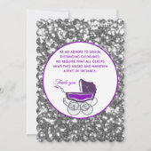Invitation Royal African Princess Purple|Silver Parties scint (Dos)