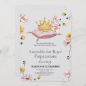 Invitation Royal Baby Shower in the Dream Castle (Devant / Derrière)
