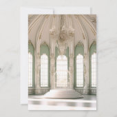 Invitation Royal Ballroom Rose Gold Bow Coquette Quinceanera (Dos)