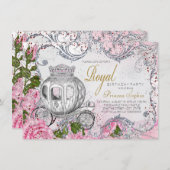 Invitation Royal Birthday Party Princess (Devant / Derrière)