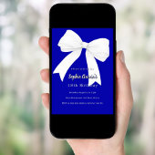 Invitation Royal bleu blanc arc Anniversaire