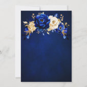 Invitation Royal Bleu Jaune Or Métallique Nous le faisons tou (Dos)