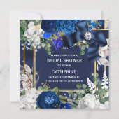 Invitation Royal bleu parties scintillant blanche arc diamant (Devant)