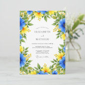 Invitation Royal Blue Alluring Summer Wedding (Debout devant)
