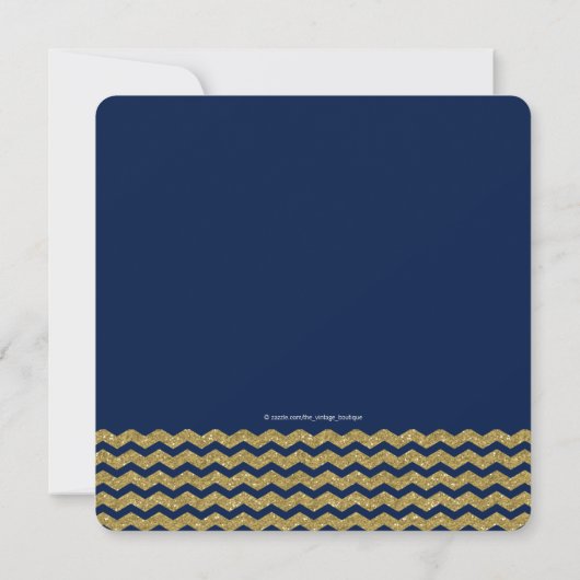 Invitation Royal Blue and Gold Ethnic Boys Sip and See (Dos)