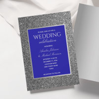Royal Blue and Silver Mariage