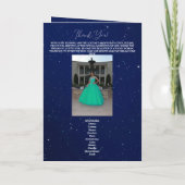Invitation Royal Blue and Starry Night Quinceanera Program (Dos)