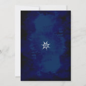 Invitation Royal Blue Argent Script Bold Sweet 16 Anniversair (Dos)