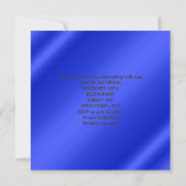 Invitation Royal Blue Birthday Party Gold Jewel Image (Dos)