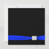 Invitation Royal Blue Black Blue Mariage (Dos)