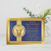 Invitation Royal Blue Boys Royal Baby shower (Debout devant)