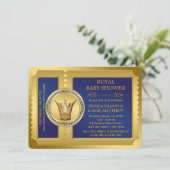 Invitation Royal Blue Boys Royal Baby shower (Debout devant)