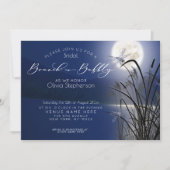 Invitation Royal Blue Brunch Pleine lune de bulle libellule (Devant)