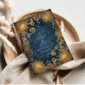 Invitation Royal Blue Celestial Wedding