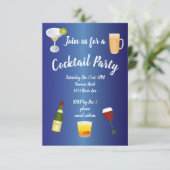 Invitation Royal Blue Cocktail Party (Debout devant)