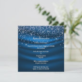 Invitation Royal Blue Diamonds cristal bleu mariage (Debout devant)