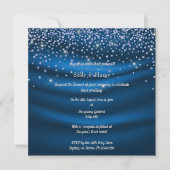 Invitation Royal Blue Diamonds cristal bleu mariage (Devant)