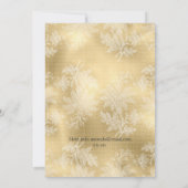 Invitation Royal Blue et Gold Floral Fête des mariées par cou (Dos)