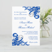 Invitation Royal Blue et Mariage argenté (Debout devant)