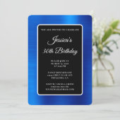 Invitation Royal Blue Foil noir et blanc 30e anniversaire (Debout devant)