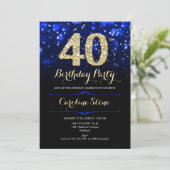 Invitation Royal Blue Gold 40e anniversaire (Debout devant)