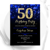 Invitation Royal Blue Gold 50e anniversaire
