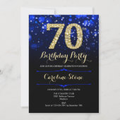 Invitation Royal Blue Gold 70e anniversaire (Devant)