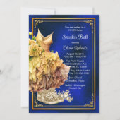 Invitation Royal Blue Gold Basket Ball (Devant)