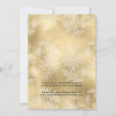 Invitation Royal Blue & Gold Floral et Lace Mariage virtuel (Dos)