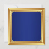 Invitation Royal Blue Gold Little Man Baby shower (Dos)